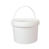 Darrahopens Home & Garden > Storage Bulk 10x 5L Plastic Buckets + Lids - Empty White With Handle - Large Food Pail