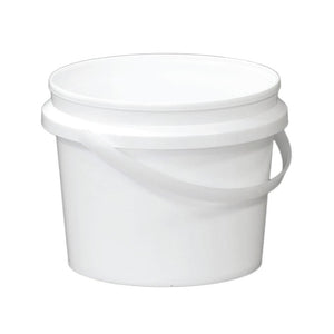 Darrahopens Home & Garden > Storage Bulk 10x 5L Plastic Buckets + Lids - Empty White With Handle - Large Food Pail