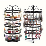 Darrahopens Home & Garden > Storage > Clothing & Wardrobe Storage 1 × Metal Detachable Rotating Earring Jewelry Stand, Storage Display Tower, Aesthetic Room Decor, Home Decoration, Valentine's Day Gift Jewelry Tower, Jewelry Organizer