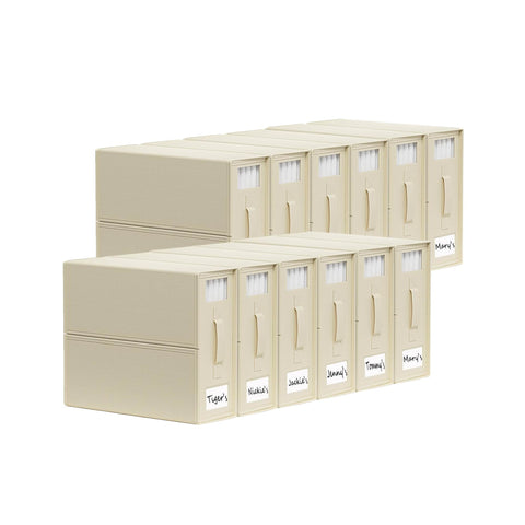 Darrahopens Home & Garden > Storage > Clothing & Wardrobe Storage 10x Kitchee Foldable Bed Sheet Storage Box – Linen & Closet Organiser Beige