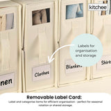 Darrahopens Home & Garden > Storage > Clothing & Wardrobe Storage 10x Kitchee Foldable Bed Sheet Storage Box – Linen & Closet Organiser Beige