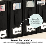Darrahopens Home & Garden > Storage > Clothing & Wardrobe Storage 10x Kitchee Foldable Bed Sheet Storage Box – Linen & Closet Organiser Black
