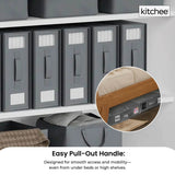 Darrahopens Home & Garden > Storage > Clothing & Wardrobe Storage 10x Kitchee Foldable Bed Sheet Storage Box – Linen & Closet Organiser Grey