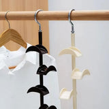 Darrahopens Home & Garden > Storage > Clothing & Wardrobe Storage 2-Pack Black 360 Degree Rotating 4-Tier Closet Organiser Hook - Multi-Functional Bag Hanger, Tie & Belt Rack for Wardrobe Storage