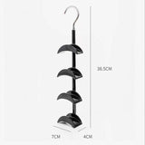 Darrahopens Home & Garden > Storage > Clothing & Wardrobe Storage 2-Pack White 360 Degree Rotating 4-Tier Closet Organiser Hook - Multi-Functional Bag Hanger, Tie & Belt Rack for Wardrobe Storage