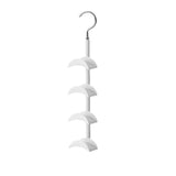 Darrahopens Home & Garden > Storage > Clothing & Wardrobe Storage 2-Pack White 360 Degree Rotating 4-Tier Closet Organiser Hook - Multi-Functional Bag Hanger, Tie & Belt Rack for Wardrobe Storage