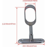 Darrahopens Home & Garden > Storage > Clothing & Wardrobe Storage 2 pcs 16Mm Silver Plated Zinc Alloy Oval Wardrobe Brackets