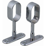Darrahopens Home & Garden > Storage > Clothing & Wardrobe Storage 2 pcs 16Mm Silver Plated Zinc Alloy Oval Wardrobe Brackets