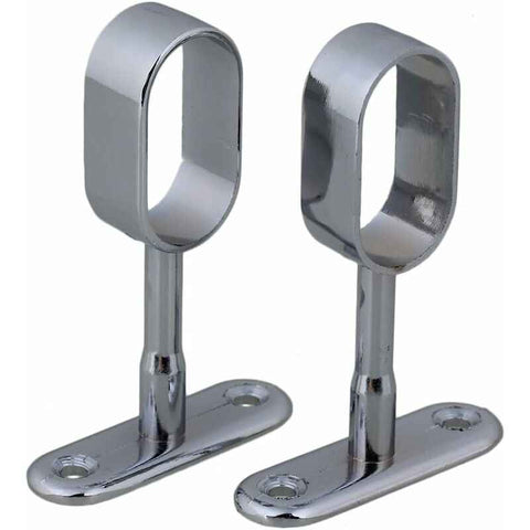 Darrahopens Home & Garden > Storage > Clothing & Wardrobe Storage 2 pcs 16Mm Silver Plated Zinc Alloy Oval Wardrobe Brackets