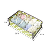Darrahopens Home & Garden > Storage > Clothing & Wardrobe Storage 2Pcs 10 Grids Underwear Sock Panties Drawer Storage Bag Organizer Wardrobe Box