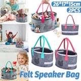 Darrahopens Home & Garden > Storage > Clothing & Wardrobe Storage 2pcs Doll Storage Organization Bag Felt Handbag Kids Toy Organizer Storage