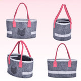Darrahopens Home & Garden > Storage > Clothing & Wardrobe Storage 2pcs Doll Storage Organization Bag Felt Handbag Kids Toy Organizer Storage