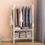 Darrahopens Home & Garden > Storage > Clothing & Wardrobe Storage 2Tier Rolling Free-Standing Clothing Garment Rack Closet Organizer Open Wardrobe