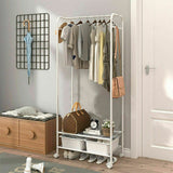Darrahopens Home & Garden > Storage > Clothing & Wardrobe Storage 2Tier Rolling Free-Standing Clothing Garment Rack Closet Organizer Open Wardrobe