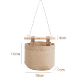 Darrahopens Home & Garden > Storage > Clothing & Wardrobe Storage 3 Layer Hanging Storage Bag with Pockets Wall Door Organizer for Bedroom Bathroom Cotton Linen Canvas