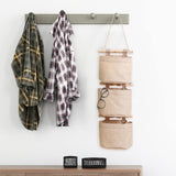 Darrahopens Home & Garden > Storage > Clothing & Wardrobe Storage 3 Layer Hanging Storage Bag with Pockets Wall Door Organizer for Bedroom Bathroom Cotton Linen Canvas