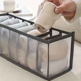 Darrahopens Home & Garden > Storage > Clothing & Wardrobe Storage 3-Piece Mesh Socks, Underwear & Belt Organizer – Nylon Drawer Dividers, 7 Compartments
