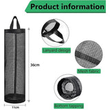 Darrahopens Home & Garden > Storage > Clothing & Wardrobe Storage 4 Pcs Trash Storage Bags Grocery Shopping Bag Holder, Hangs On Doors, Walls Or Cabinets, for Home and Kitche(Black) In Australia - Darrahopens