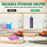 Darrahopens Home & Garden > Storage > Clothing & Wardrobe Storage 4 Pcs Trash Storage Bags Grocery Shopping Bag Holder, Hangs On Doors, Walls Or Cabinets, for Home and Kitche(Black) In Australia - Darrahopens