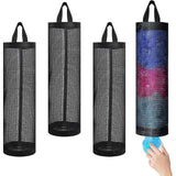 Darrahopens Home & Garden > Storage > Clothing & Wardrobe Storage 4 Pcs Trash Storage Bags Grocery Shopping Bag Holder, Hangs On Doors, Walls Or Cabinets, for Home and Kitche(Black) In Australia - Darrahopens