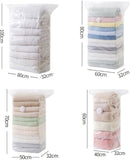 Darrahopens Home & Garden > Storage > Clothing & Wardrobe Storage 4-Piece Clothing Storage Bags - Compression Bags - Vacuum Bags for Sealing Blankets - Suitable for Travel Clothes - Reusable - Space-Saving - With Manual Press or Air Pump - Suitable for Clothes, Pillows, Duvets and Bed Linen