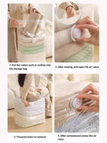 Darrahopens Home & Garden > Storage > Clothing & Wardrobe Storage 4-Piece Clothing Storage Bags - Compression Bags - Vacuum Bags for Sealing Blankets - Suitable for Travel Clothes - Reusable - Space-Saving - With Manual Press or Air Pump - Suitable for Clothes, Pillows, Duvets and Bed Linen