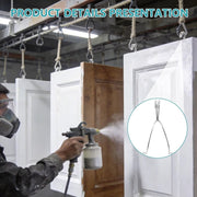 Darrahopens Home & Garden > Storage > Clothing & Wardrobe Storage 45-Pack Cabinet Door Painting Hangers, Stainless Steel No-Drill Painting Hanging Hook, Spray Drying Rack Clips for Woodworking & Furniture Restoration, 5.12 x 1.77 x 1.97 Inch In Australia - Darrahopens