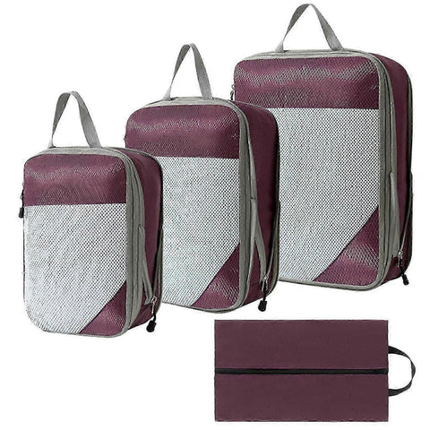 Darrahopens Home & Garden > Storage > Clothing & Wardrobe Storage 4pcs Extensible Compression Packing Cubes Suitcase Organizer for Travel