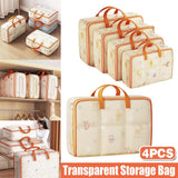 Darrahopens Home & Garden > Storage > Clothing & Wardrobe Storage 4pcs Large Capacity Quilt Storage Bags for Clothes Luggage Moving Organising Bag