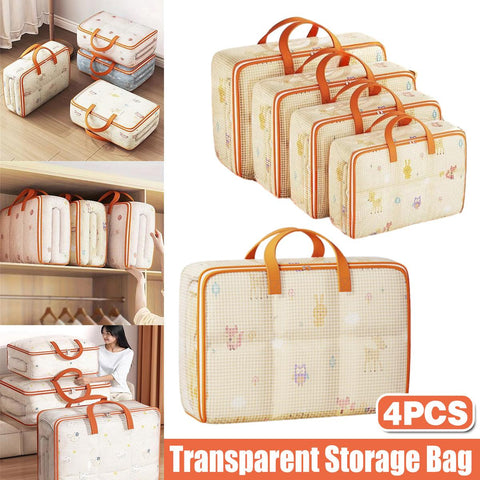 Darrahopens Home & Garden > Storage > Clothing & Wardrobe Storage 4pcs Large Capacity Quilt Storage Bags for Clothes Luggage Moving Organising Bag