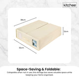 Darrahopens Home & Garden > Storage > Clothing & Wardrobe Storage 4x Kitchee Foldable Bed Sheet Storage Box – Linen & Closet Organiser Beige