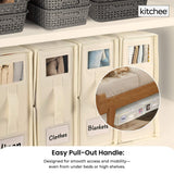 Darrahopens Home & Garden > Storage > Clothing & Wardrobe Storage 4x Kitchee Foldable Bed Sheet Storage Box – Linen & Closet Organiser Beige