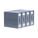 Darrahopens Home & Garden > Storage > Clothing & Wardrobe Storage 4x Kitchee Foldable Bed Sheet Storage Box – Linen & Closet Organiser Grey