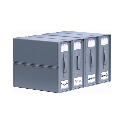 Darrahopens Home & Garden > Storage > Clothing & Wardrobe Storage 4x Kitchee Foldable Bed Sheet Storage Box – Linen & Closet Organiser Grey