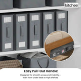 Darrahopens Home & Garden > Storage > Clothing & Wardrobe Storage 4x Kitchee Foldable Bed Sheet Storage Box – Linen & Closet Organiser Grey