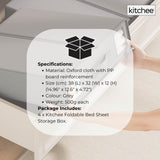 Darrahopens Home & Garden > Storage > Clothing & Wardrobe Storage 4x Kitchee Foldable Bed Sheet Storage Box – Linen & Closet Organiser Grey