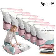 Darrahopens Home & Garden > Storage > Clothing & Wardrobe Storage 6PCS No-Pump Vacuum Storage Bags – Press to Flatten, Save 80% Space, Seasonal Storage Must-Have (Size: M) In Australia - Darrahopens