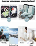 Darrahopens Home & Garden > Storage > Clothing & Wardrobe Storage 6pcs Packing Cubes for Suitcases Travel Luggage Organizer Bags - Blue