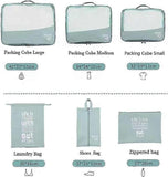 Darrahopens Home & Garden > Storage > Clothing & Wardrobe Storage 6pcs Packing Cubes for Suitcases Travel Luggage Organizer Bags - Blue