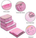Darrahopens Home & Garden > Storage > Clothing & Wardrobe Storage 6pcs Packing Cubes Travel Storage Zip Organizers for Clothes, Socks, Underwear