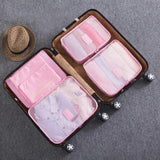 Darrahopens Home & Garden > Storage > Clothing & Wardrobe Storage 6pcs Packing Cubes Travel Storage Zip Organizers for Clothes, Socks, Underwear
