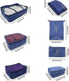 Darrahopens Home & Garden > Storage > Clothing & Wardrobe Storage 7pcs Clothes Packing Cubes Bag Set for Suitcase Storage and Organization