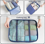 Darrahopens Home & Garden > Storage > Clothing & Wardrobe Storage 7pcs Clothes Packing Cubes Bag Set for Suitcase Storage and Organization
