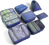 Darrahopens Home & Garden > Storage > Clothing & Wardrobe Storage 7pcs Clothes Packing Cubes Bag Set for Suitcase Storage and Organization