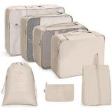 Darrahopens Home & Garden > Storage > Clothing & Wardrobe Storage 7pcs Travel Packing Cubes for Suitcases Travel Organizer Bag Set