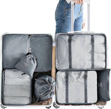 Darrahopens Home & Garden > Storage > Clothing & Wardrobe Storage 8pcs Packing Cubes for Suitcases Travel Compression Organizer for Clothes, Shoes & More