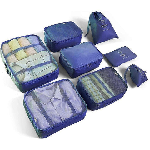 Darrahopens Home & Garden > Storage > Clothing & Wardrobe Storage 8pcs Travel Organizer Set Packing Cubes for Clothes, Shoes, Toiletries & More