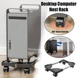 Darrahopens Home & Garden > Storage > Clothing & Wardrobe Storage Adjustable Desktop Computer Tower Stand Telescopic Chassis Holder with Wheels