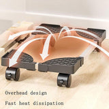 Darrahopens Home & Garden > Storage > Clothing & Wardrobe Storage Adjustable Desktop Computer Tower Stand Telescopic Chassis Holder with Wheels