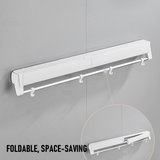 Darrahopens Home & Garden > Storage > Clothing & Wardrobe Storage Alston Wall Mounted Drying Rack Clothes Airer Space Saver Folding Dryer Bearing Capacity 12KG Foldable Rail With Hooks Indoor Outdoor Balcony Laundry White